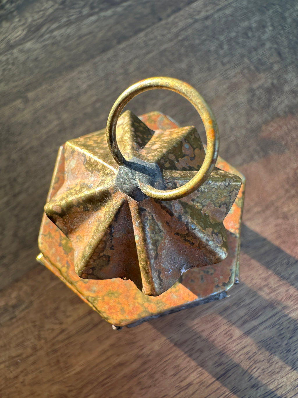 Brass and Glass Miniature Candle Lantern