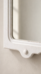 c. 1930s–1940s White Painted Wood Arched Mirror