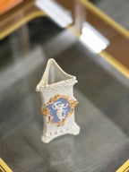 Bisque Porcelain Scroll-Form Bud Vase with Blue Jasper Cameo of a Dancing Maiden in a Gilt Rococo Cartouche, Attributed to Schafer & Vater, Germany, c. 1895–1915
