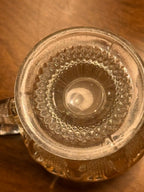 Gold-Trimmed Pressed Glass Creamer, Arched Panels on a Stippled Ground, c. 1895–1915