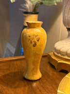 Ochre Crackle-Glaze Baluster Vase, Yellow Earthenware Body, c. 1900–1950