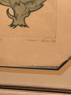Vintage Delmar V. Forbis Artichoke, Signed Work on Paper, 1968
