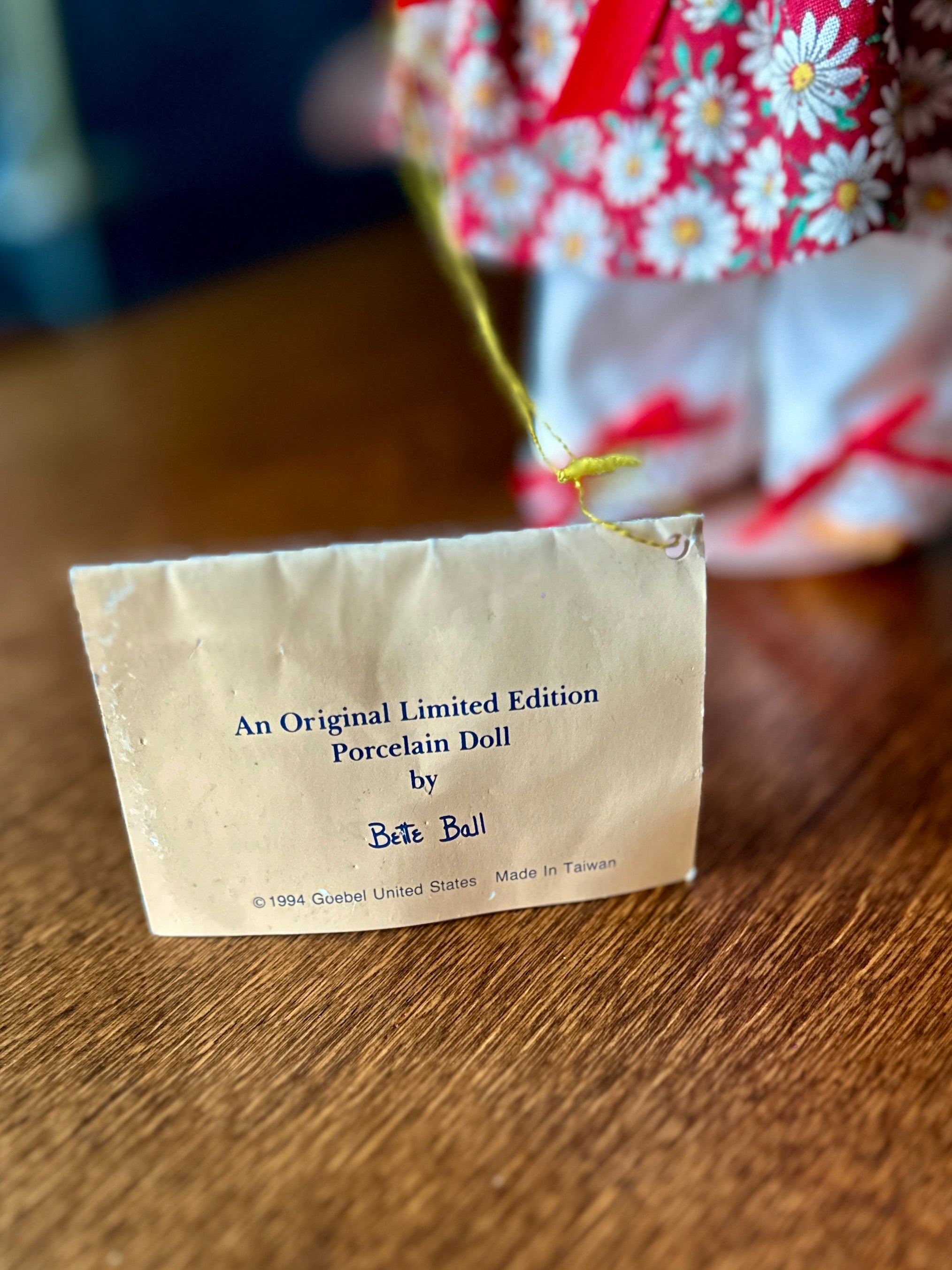 Betty Jane Carter “Bonnet Belle Cats” Porcelain Doll, Ms. Purry Peaches, 1994 | Curated Reduction