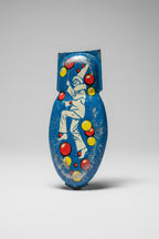 Vintage Kirchhof Tin Lithograph Circus Clown Clicker Toy (c. 1940s–1970s)