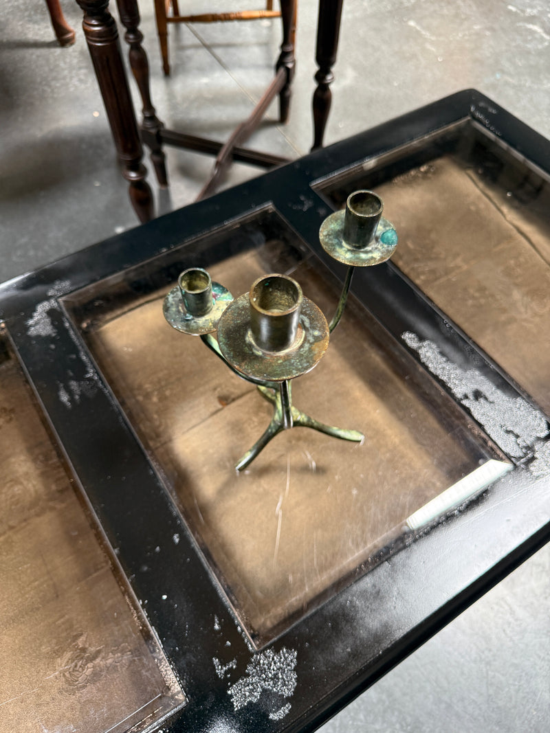 Antique Art Nouveau Forged Three-Light Candelabrum, c. 1900–1925