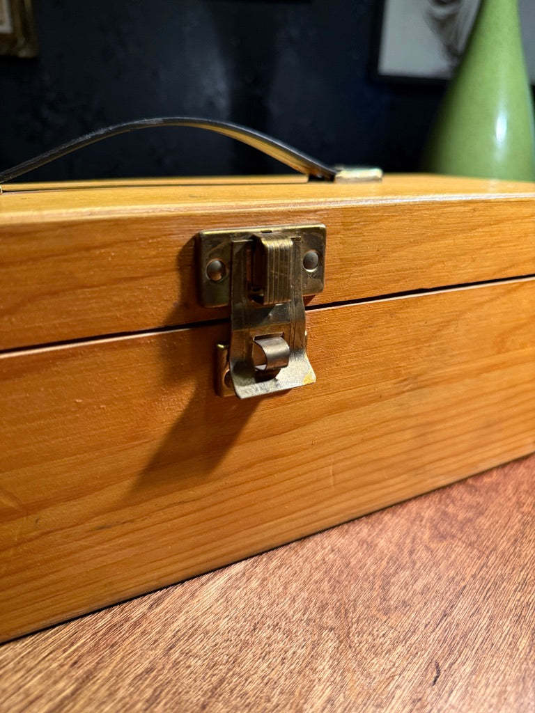 Antique Artist’s Pastel Box with Original Contents, c. 1900–1935