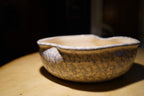 Vintage Mid Century E.T. Pottery Marshall Texas Blue Spongeware Bowl c. 1940s