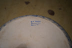 Vintage Mid Century E.T. Pottery Marshall Texas Blue Spongeware Bowl c. 1940s