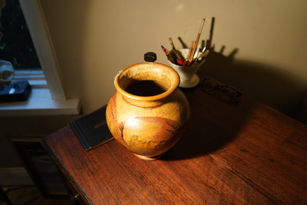 Chris Petersen Signed Studio Pottery Vase, c. Late 20th Century, c 1970s