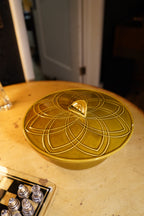 Vintage Mid Century California Pottery Olive Green Covered Serving Dish, c. 1950s–1960s