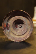 Early 20th-Century Red Painted Copper-Alloy Neoclassical Candlestick, c. 1920s–1940s