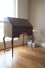 Refinished Oak Slant-Front Secretary Desk, c. 1940s–1950s
