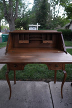 Refinished Oak Slant-Front Secretary Desk, c. 1940s–1950s