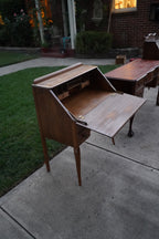 Refinished Oak Slant-Front Secretary Desk, c. 1940s–1950s