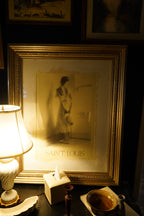 1960s Ivory Ceramic Urn Table Lamp with Gold Accents