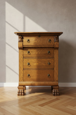 Antique Tiger Oak Chiffonier Chest, c. 1890–1910