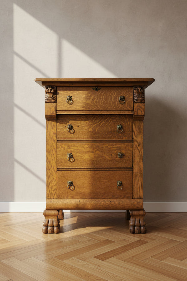 Antique Tiger Oak Chiffonier Chest, c. 1890–1910