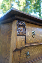 Antique Tiger Oak Chiffonier Chest, c. 1890–1910