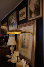 Mid Century Modern Frederick Cooper Adjustable Brass Pharmacy Floor Lamp, c. 1970s