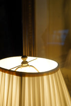 Vintage Footed Cut-Glass Globe Table Lamp, c. 1960s–1970s