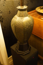 Mid-Century Japanese-Inspired Cast Metal Table Lamp, c. 1960s-1970s