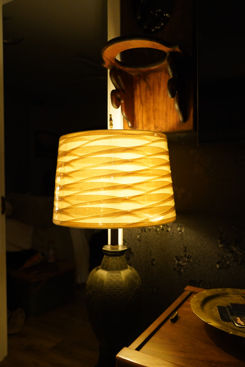 Mid-Century Japanese-Inspired Cast Metal Table Lamp, c. 1960s-1970s