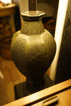 Mid-Century Japanese-Inspired Cast Metal Table Lamp, c. 1960s-1970s