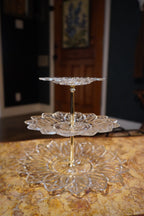 Three-Tier Pressed Glass Tidbit Stand, c. 1960s-1970s