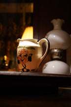 Anthropomorphic Orange Cream Pitcher, c. 1950s–1960s Hand-Painted Pottery