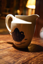 Anthropomorphic Orange Cream Pitcher, c. 1950s–1960s Hand-Painted Pottery