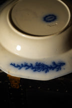 J. & G. Alcock Scinde Flow Blue Soup Plate, c. 1840s Staffordshire Ironstone