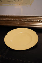 Johnson Bros Goldendawn Plates, Set of Five, c. 1930s English Art Deco Yellow Ware (Set of 5)