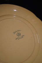 Johnson Bros Goldendawn Plates, Set of Five, c. 1930s English Art Deco Yellow Ware (Set of 5)