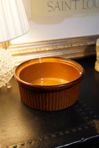 Mid Century French Stoneware Soufflé Dish, c. 1960s "La Cigogne" Alsatian Kitchen Ware