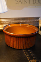 Mid Century French Stoneware Soufflé Dish, c. 1960s "La Cigogne" Alsatian Kitchen Ware
