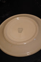 Jackson China Jac-Tan Plates, Trio, c. 1930s–1940s Stenciled American Restaurant Ware