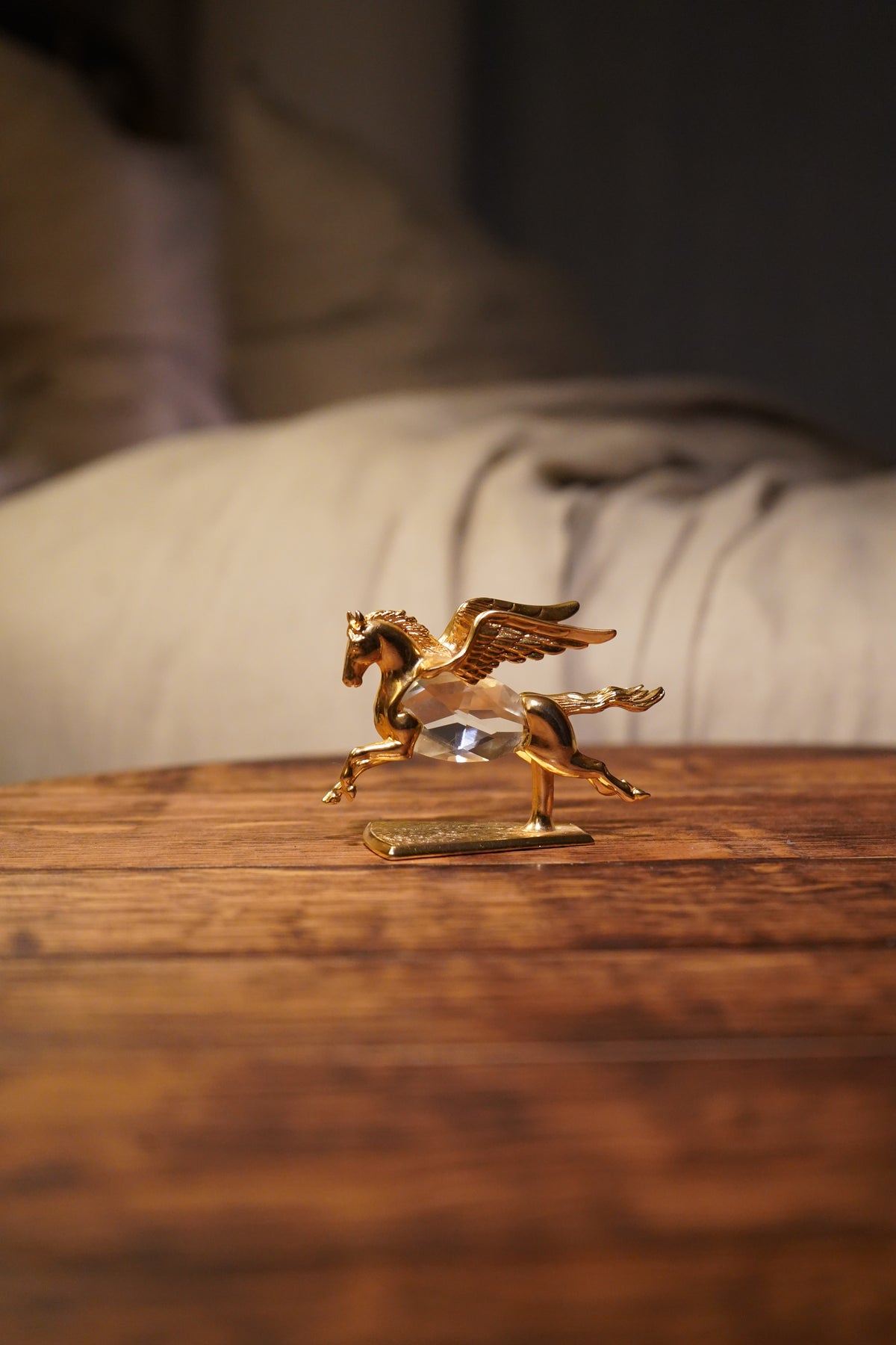 Manon Gold-Plated Pegasus Figurine with Swarovski Crystal Body, 1984