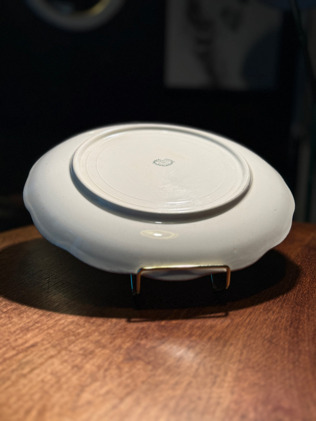 Antique Dresden Hand-Painted Rose Plate | c. 1900–1920 German Porcelain