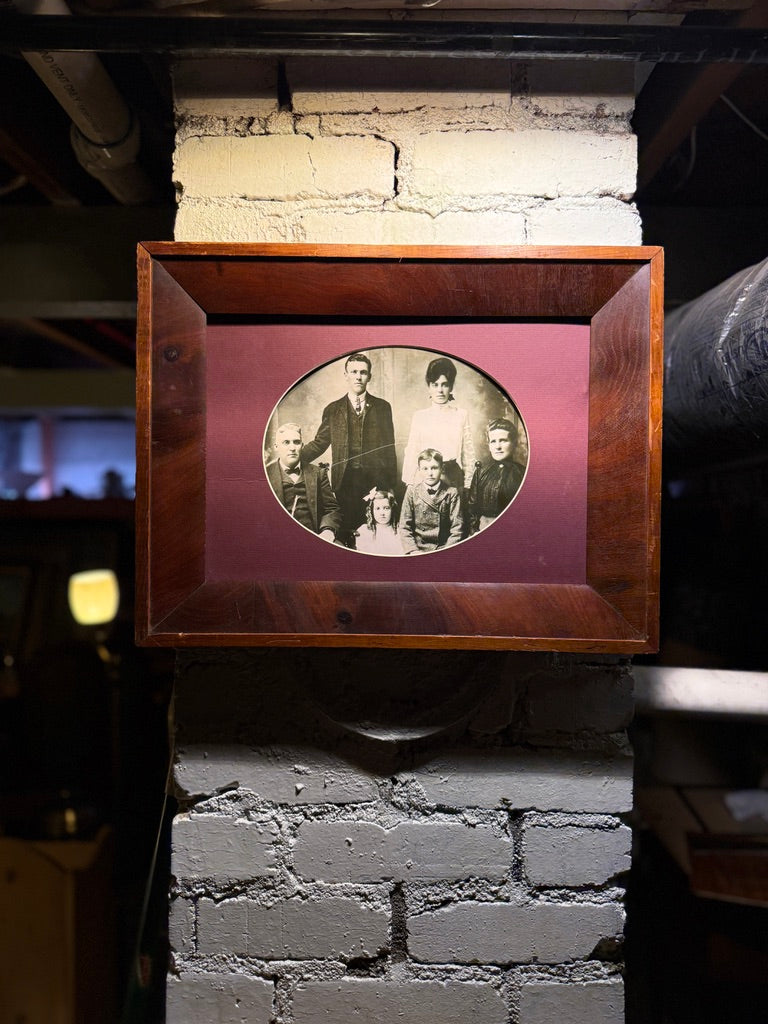 Turn-of-the-Century Family Portrait Photograph, c. 1895–1910 | Original Framed Studio Photo