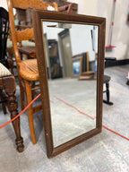 Vintage Oakland Framed Wall Mirror With Kaufher’s Label, Circa 1940s–1960s