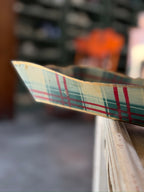 Vintage Gilt-Edged Trout & Plaid Toleware Tray