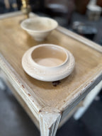 Vintage Signed Cream Glaze Studio Pottery Bowl, Circa 1960s–1970s