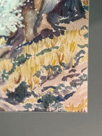 Southwestern Desert Landscape Watercolor Signed Kerry (c. 1960–1985)