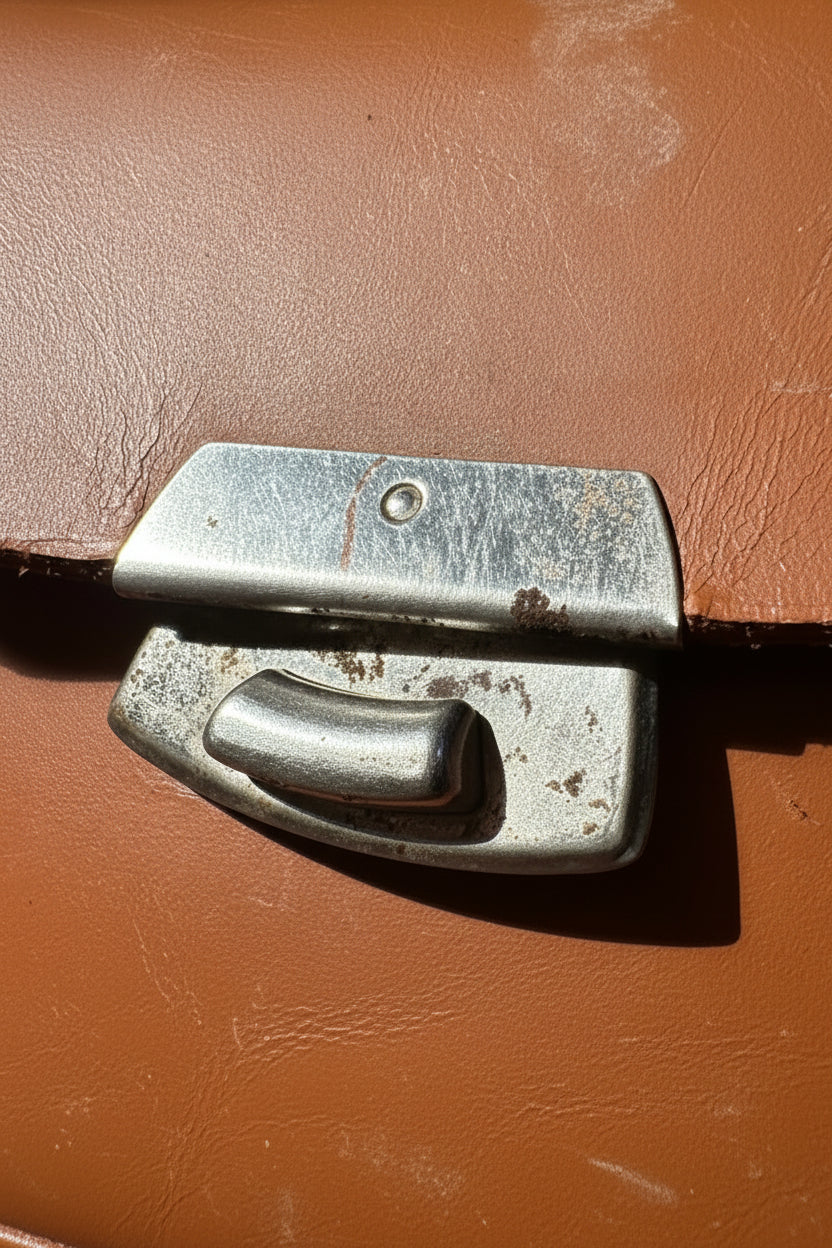 English Leather Travel Brush Case for The Broadway c. 1950s-1960s