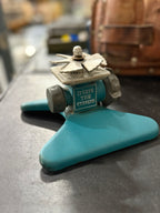 1960s Square Spray Turquoise Metal Lawn Sprinkler