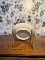 Antique Late Victorian Rococo Revival White Porcelain Butter Pat Dish (c.1880–1910)