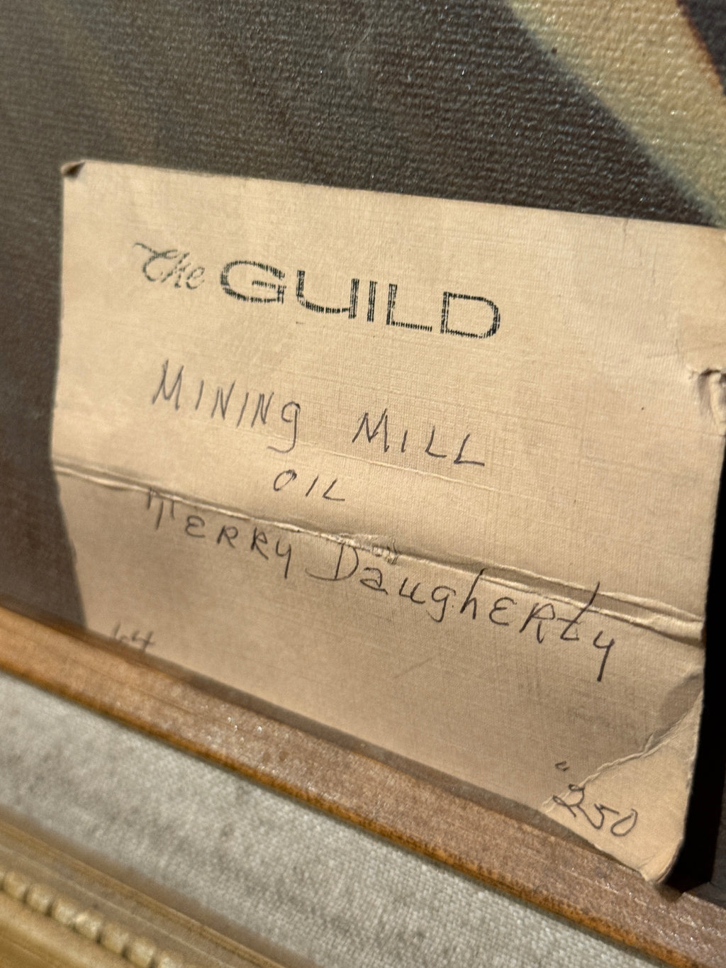 Mid-Century Oil On Canvas Signed Terry Daughtery Berlin Nevada, c 1970-1980