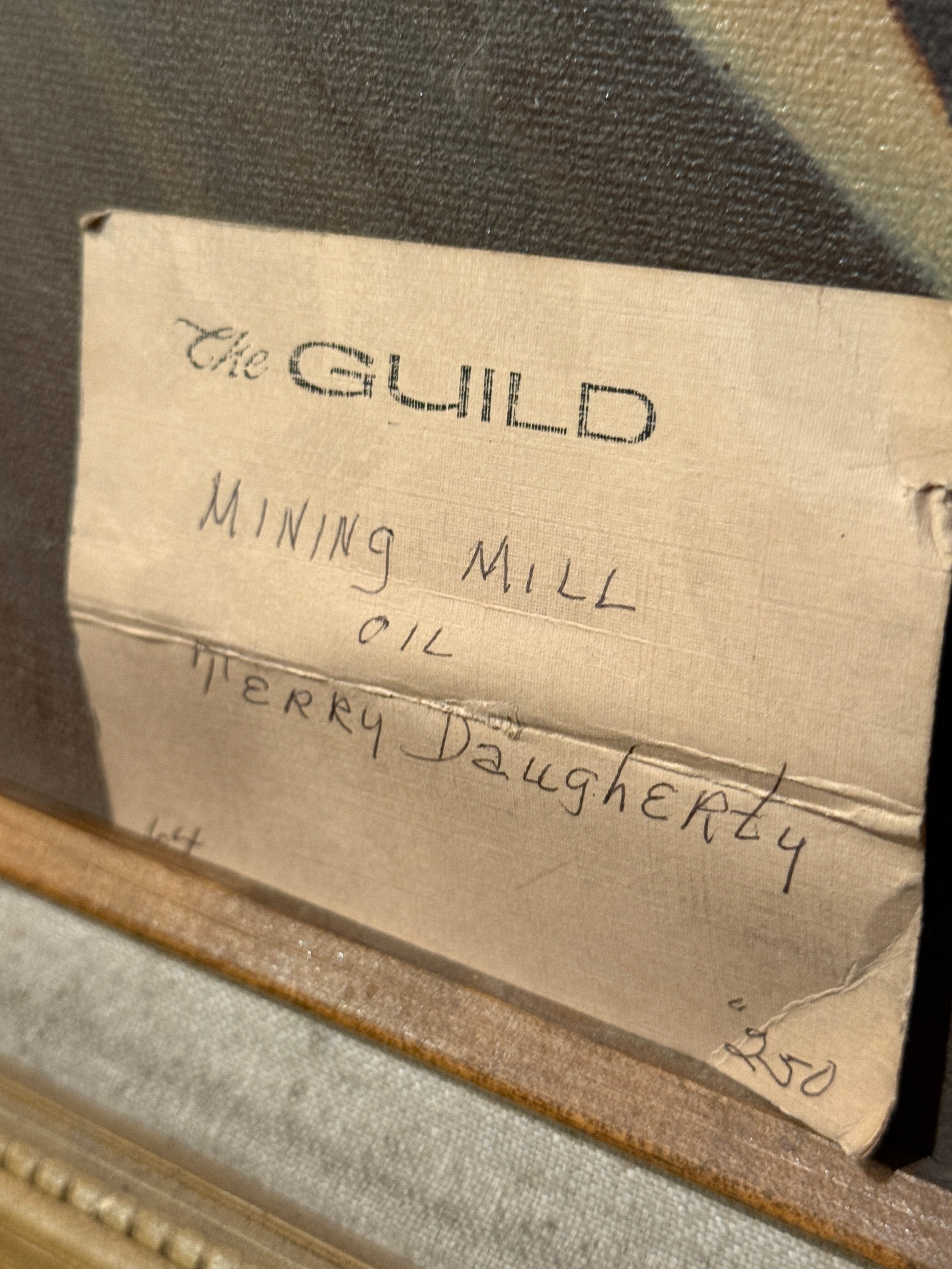 Mid-Century Oil On Canvas Signed Terry Daughtery Berlin Nevada, c 1970-1980