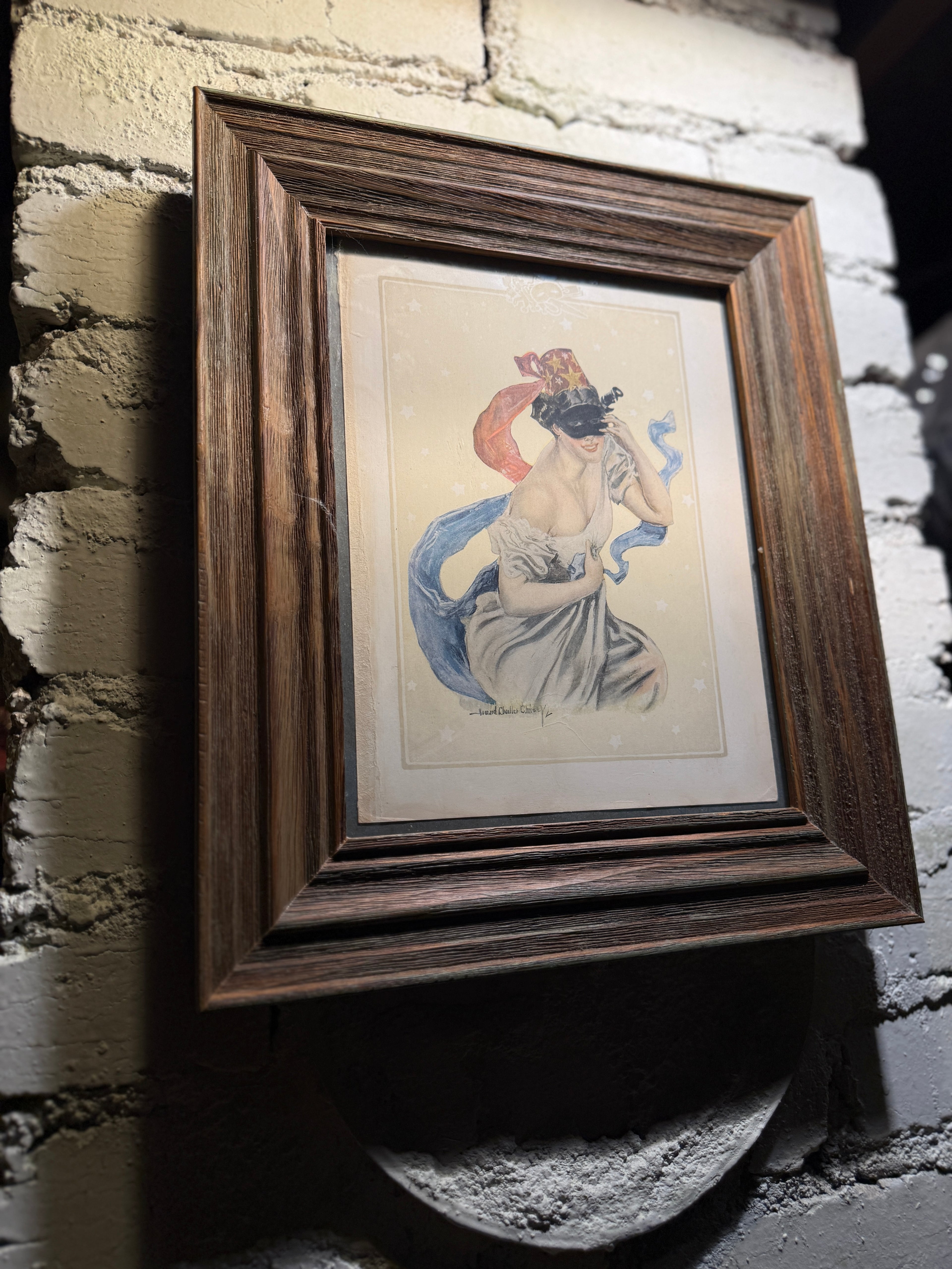 Howard Chandler Christy Allegorical Illustration (c. 1895–1905) | Antique American Chromolithograph