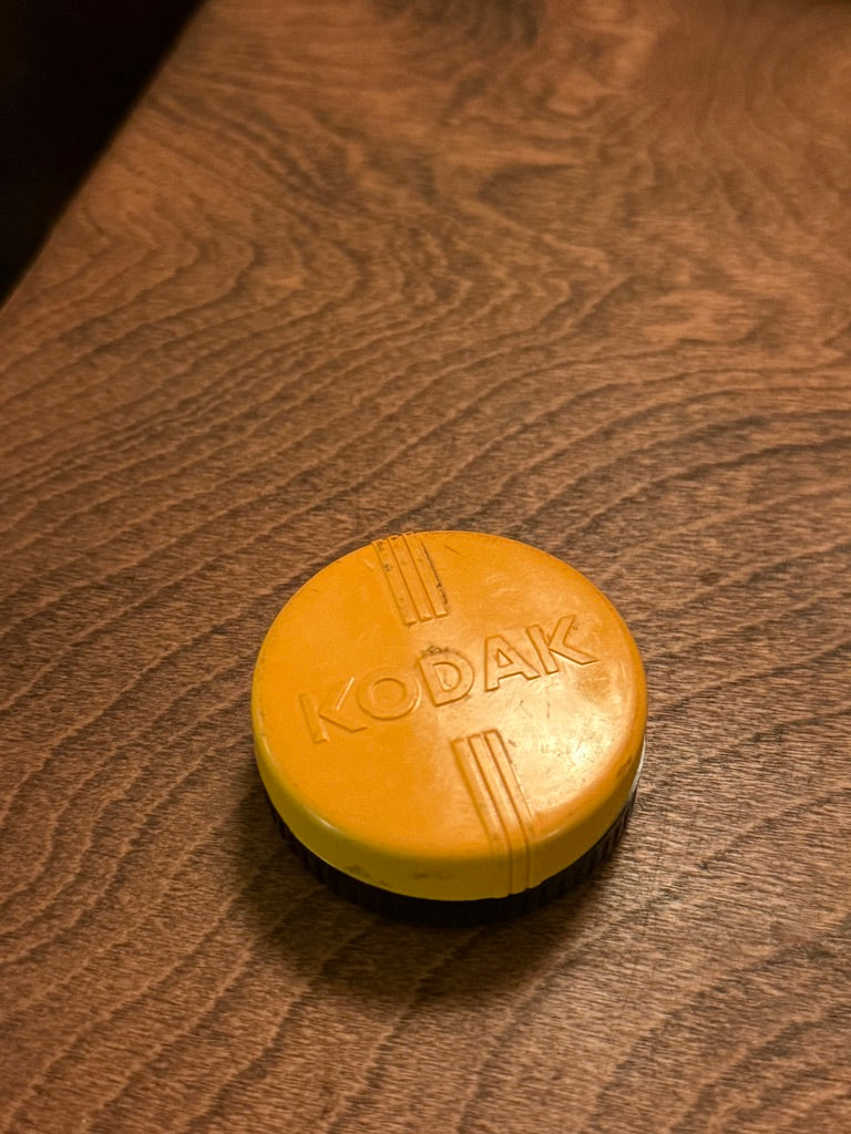 c.1940s Kodak Round Camera Lens Filter in Yellow Case